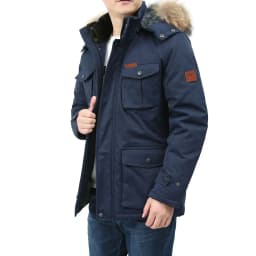 Military Cargo Coat Fur Collar Winter Warm Parkas Casual Cotton Padded Jacket Mens Thick Man Jacket Male Multi-Pocket Men Parka