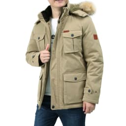 Military Cargo Coat Fur Collar Winter Warm Parkas Casual Cotton Padded Jacket Mens Thick Man Jacket Male Multi-Pocket Men Parka