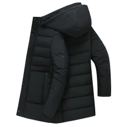 New Fashion Fleece Hooded Winter Coat Men Thick Warm Mens Winter Jacket Windproof Gift For Father Husband Parka Windproof Parkas