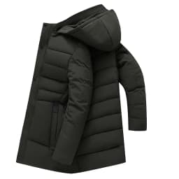 New Fashion Fleece Hooded Winter Coat Men Thick Warm Mens Winter Jacket Windproof Gift For Father Husband Parka Windproof Parkas