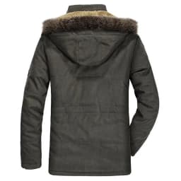 Casual Faux Fur Hooded Fleece Long Male Jacket Winter Jacket Men's Plus Size Cotton Padded Warm Parka CoatWindbreaker Parkas