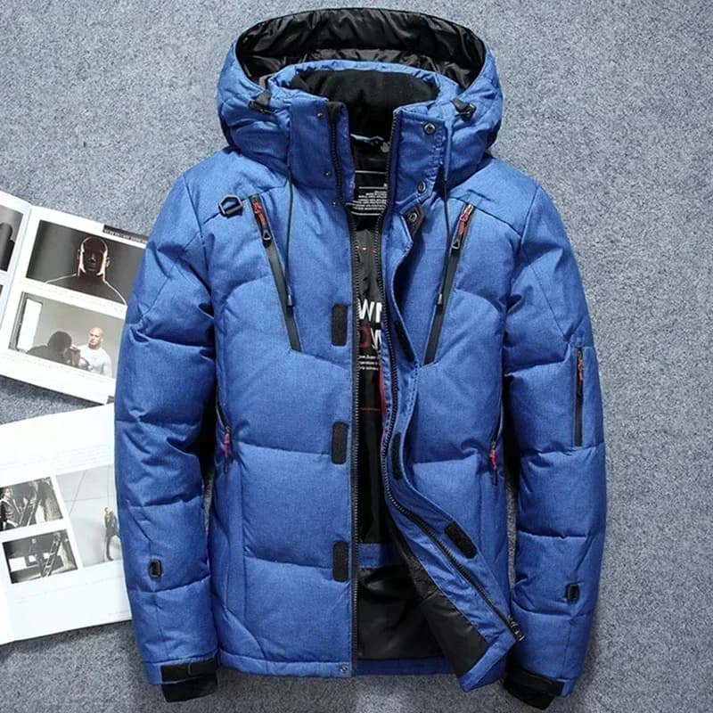 Parkas Winter Thickened Mens Down Jacket Men's Casual Lightweight Down Jacket Skiing Climbing Hunting Hooded Warm Duck Down Coat