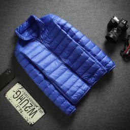Autumn Winter Men's Seamless Lightweight Hooded down Cotton Jacket Outerwear Trendy Youth Casual Warm Polyester Fiber