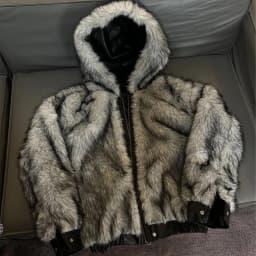Rhinestone Rivet Faux Fur Liner Pu Leather Winter Jacket Man Woman Thickened Warmer Fur Collar Hooded Winter Furry Coat