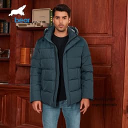 ICEbear 2024 Men's Winter Jacket with Zipper Filling Regular Fashion Padded Men's jackets MWD4287I
