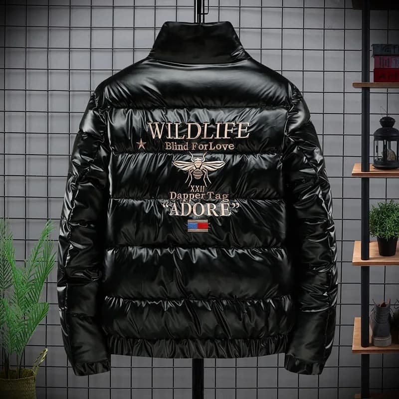 2021 New Men's Cotton-padded Jacket Plus Velvet Baseball Collar Cotton-padded Jacket Men's Parka Oversized Men Winter Jacket