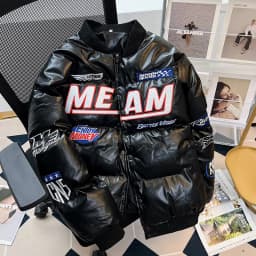 Men's Winter Retro Cotton Jacket Street Pilot Locomotive Suit Hiphop Cotton Jackets Thickened Single-breasted Stand Collar Coats