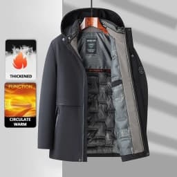 Top Grade Thick Fashion Casual Designer Outerwear Hooded Winter Warm Parka Coat Mens Newest Jacket Windbreaker Mens Clothes