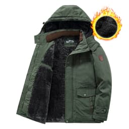 Men's Winter Loose Casual Multi-Pocket Cotton-Padded Jacket Outdoor Cold and Windproof Cotton-Padded Jacket