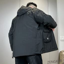 Big size winter loose hooded Parkas waterproofing clothing men's workwear casual pocket thickened 10xl 160kg jackets for men