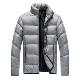 Men's Thickened Fleece Lined Cotton Jacket Winter Workwear Jacket Warmth Padded Coat Casual Style Zipper Closure Long Sleeve