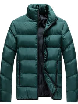 Men's Thickened Fleece Lined Cotton Jacket Winter Workwear Jacket Warmth Padded Coat Casual Style Zipper Closure Long Sleeve