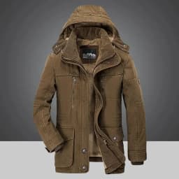 Plus Velvet Thick Warm Multi Pocket Jackets Solid Parkas Male Coat Large Size Clothing New Parka Outdoor Men's Winter Jacket