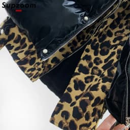 Supzoom 2023 New Arrival Casual Male Popular Winter Trendy Vertical Collar Thickened Warm Couple Bright Short Bread Jacket Men