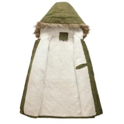 Winter Faux Fur Men's Thicken Parka Casual Outerwear Trim Hooded Patch Detail Fleece Coat Male Autumn Overcoat Wadded Jackets