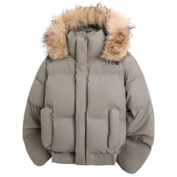 Man Parka Jacket Winter Fashion Fur Collar Warm Jacket Women Solid Color Casual Hooded Parka Coats Outwear American Couple 2025
