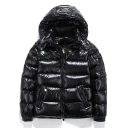 Warm Coat Mens Parkas Glossy Black Jackets Solid Color Parka Coat Men's Fashion Winter Jacket Men Parkas Thicken Winter Parkas