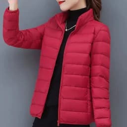 Fashionable Short down Cotton Jacket Women's Hooded Stand Collar plus Size Slim Fit Outerwear Autumn Winter New Arrival