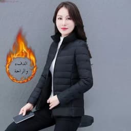 Fashionable Short down Cotton Jacket Women's Hooded Stand Collar plus Size Slim Fit Outerwear Autumn Winter New Arrival