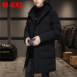 8XL Plus Size Parkas Men's Winter Thicken Warm Jackets Casual Loose Black Hooded Padded Jackets Man Big Size 7XL Paraks Coats