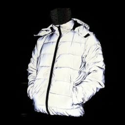 Thermal-Insulated Reflective Parka Jacket Unisex Winter Coat Detachable Hood Night Commuting Safety Outerwear Cycling Outdoor