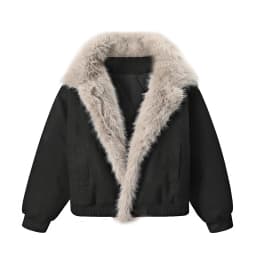 New Loose Hooded Cotton Jacket Punk Fur Collar Jacket Couple Casual Short Coat Winter Warm Clothing Men Women Retro Clothes