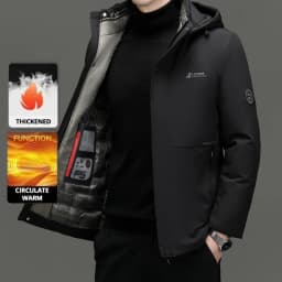 Top Grade Thick Fashion Casual Warm Outerwear Designer Hooded Winter Parka Coat Mens Newest Jacket Windbreaker Mens Clothes