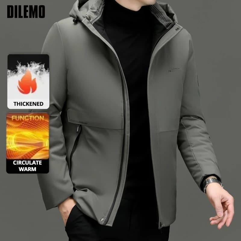 Top Grade Thick Fashion Casual Warm Outerwear Designer Hooded Winter Parka Coat Mens Newest Jacket Windbreaker Mens Clothes