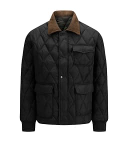 Winter New Fashion Men Green Black Turn-down Collar Long Sleeve Argyle Casual Trendy Simple Daily Parkas Male American Coats