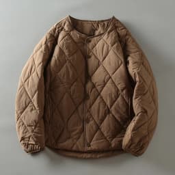 Retro Japanese Style Cotton Jacket Unisex Diamond Stitching Warm Pure Color No Collar Cotton Outerwear for Autumn And Winter