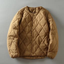 Retro Japanese Style Cotton Jacket Unisex Diamond Stitching Warm Pure Color No Collar Cotton Outerwear for Autumn And Winter
