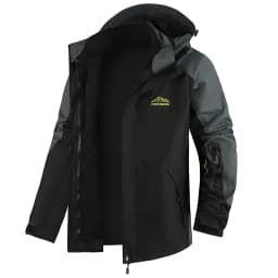 Male 3 In 1 Windproof Two Piece Outdoor Jacket Fleece Lined Thick Winter Coat Suitable For Mountaineering Cycling Hiking Travel