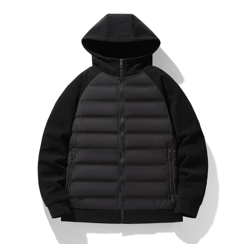 Lightweight Knitted Hooded 90 White Duck Down Coat Couple Loose Warm Down Jacket Men Women Autumn Winter Daily Casual Outerwear