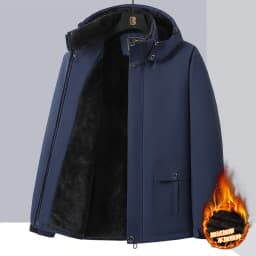 Loose Fit Plus Size Mens New Winter Cotton Coat Fashion Thick Warm Padded Jacket Male Outerwear For Outdoor Cold Season Daily