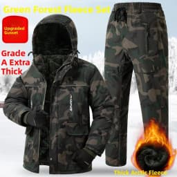 Thickened Camouflage Cotton Jacket Men's Winter New Style Waterproof Fleece-Lined Labor Protection Cotton Coat Cold Storage A...