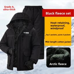 Thickened Camouflage Cotton Jacket Men's Winter New Style Waterproof Fleece-Lined Labor Protection Cotton Coat Cold Storage A...