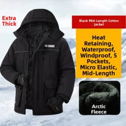 Thickened Camouflage Cotton Jacket Men's Winter New Style Waterproof Fleece-Lined Labor Protection Cotton Coat Cold Storage A...