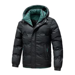 Winter Hooded Puffer Jacket Men's Loose Thick Warm Casual Outerwear