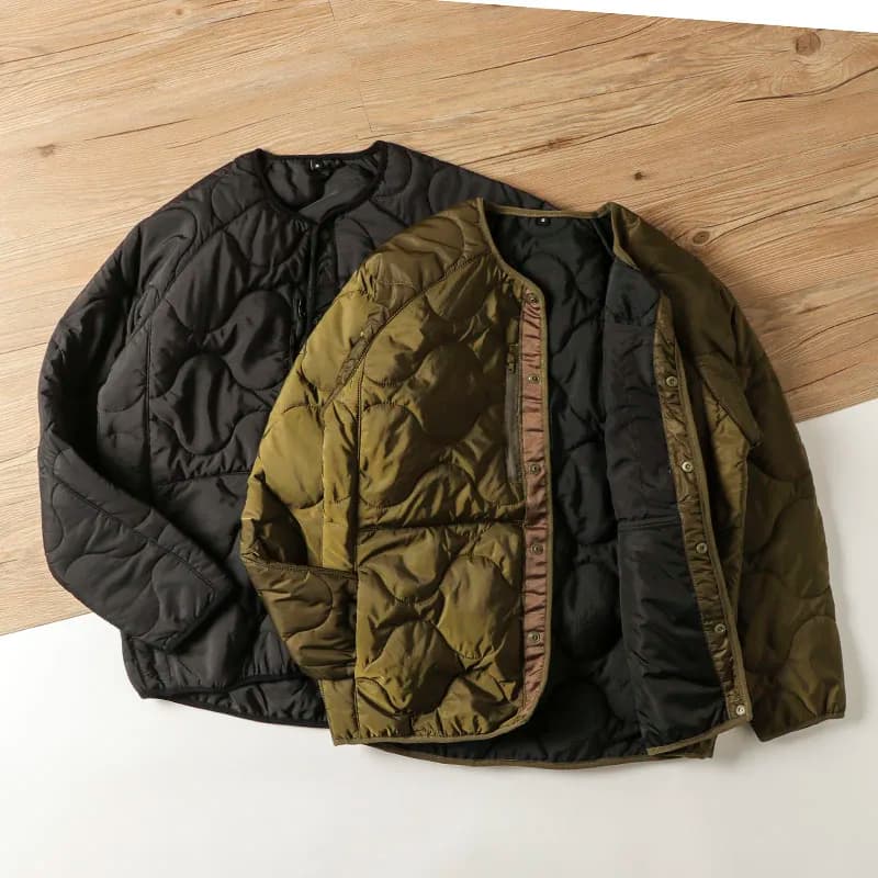 Fashionable Pure Color Cotton Jacket Men's Layered Wear Autumn Winter Stylish Versatile Trendy Outerwear Casual Standard Fit