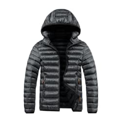 Fashion Trend Hooded Men Parkas Coats Casual Thicken Warm Cotton Jackets Solid Color Comfortable Male Outerwear Winter New Style
