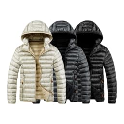Fashion Trend Hooded Men Parkas Coats Casual Thicken Warm Cotton Jackets Solid Color Comfortable Male Outerwear Winter New Style