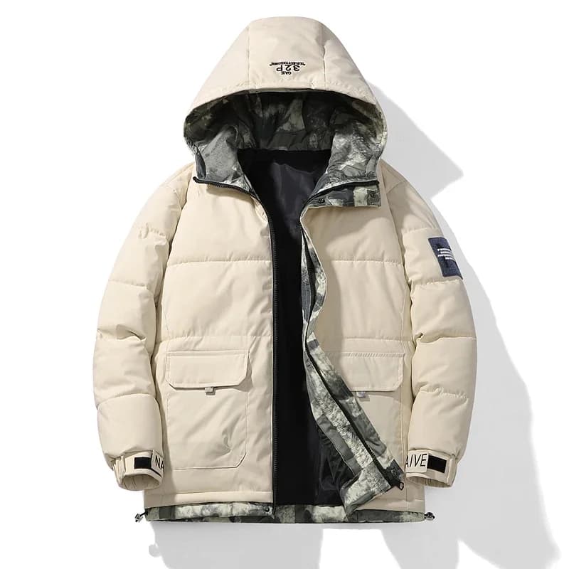 New Hooded Winter Jacket Warm Man Jackets Coats Outwear Snow Windbreaker Male Parka Overcoats Hooded Men Solid Color Parkas