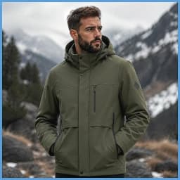 2026 Men's Winter Wool Blend Hooded Parka Thick Warm Windproof Casual Quilted Cotton Coat Heavyweight Outdoor Streetwear Vintage