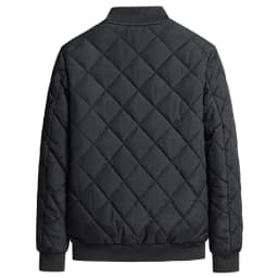 Mens Winter Baseball Style Cotton Padded Outerwear Fashion Casual Stand Collar Fleece Lined Thick Warm Coat For Male Daily Cold