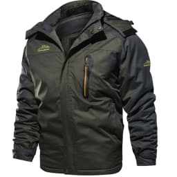 Men Fashion Outdoor Hard Shell Parkas Men Fleece Lined Thickened Parkas Men Plus Size Warm Daily Outerwear Male Winter Overcoat