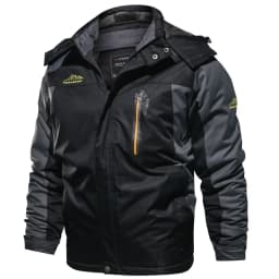 Men Fashion Outdoor Hard Shell Parkas Men Fleece Lined Thickened Parkas Men Plus Size Warm Daily Outerwear Male Winter Overcoat