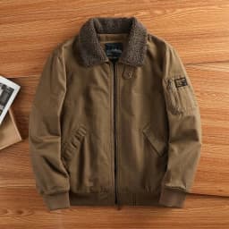 Lamb Velvet Jacket Men's Winter Fleece Lined Loose Workwear Stand Collar Jacket Cleanfit Style Long Sleeve Warm Casual Coat