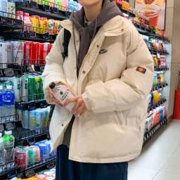 2026 Fake Two Piece Mens Hooded Parkas Unisex Cotton Padded Winter Jacket Fashion Warm Thicken Coats