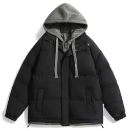 Legible 2026 Winter Jacket Men Casual Loose Thicken Warm Mens Parkas Solid Stand Collar Winter Coat Man