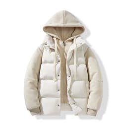 Legible 2026 Winter Jacket Men Casual Loose Thicken Warm Mens Parkas Solid Stand Collar Winter Coat Man